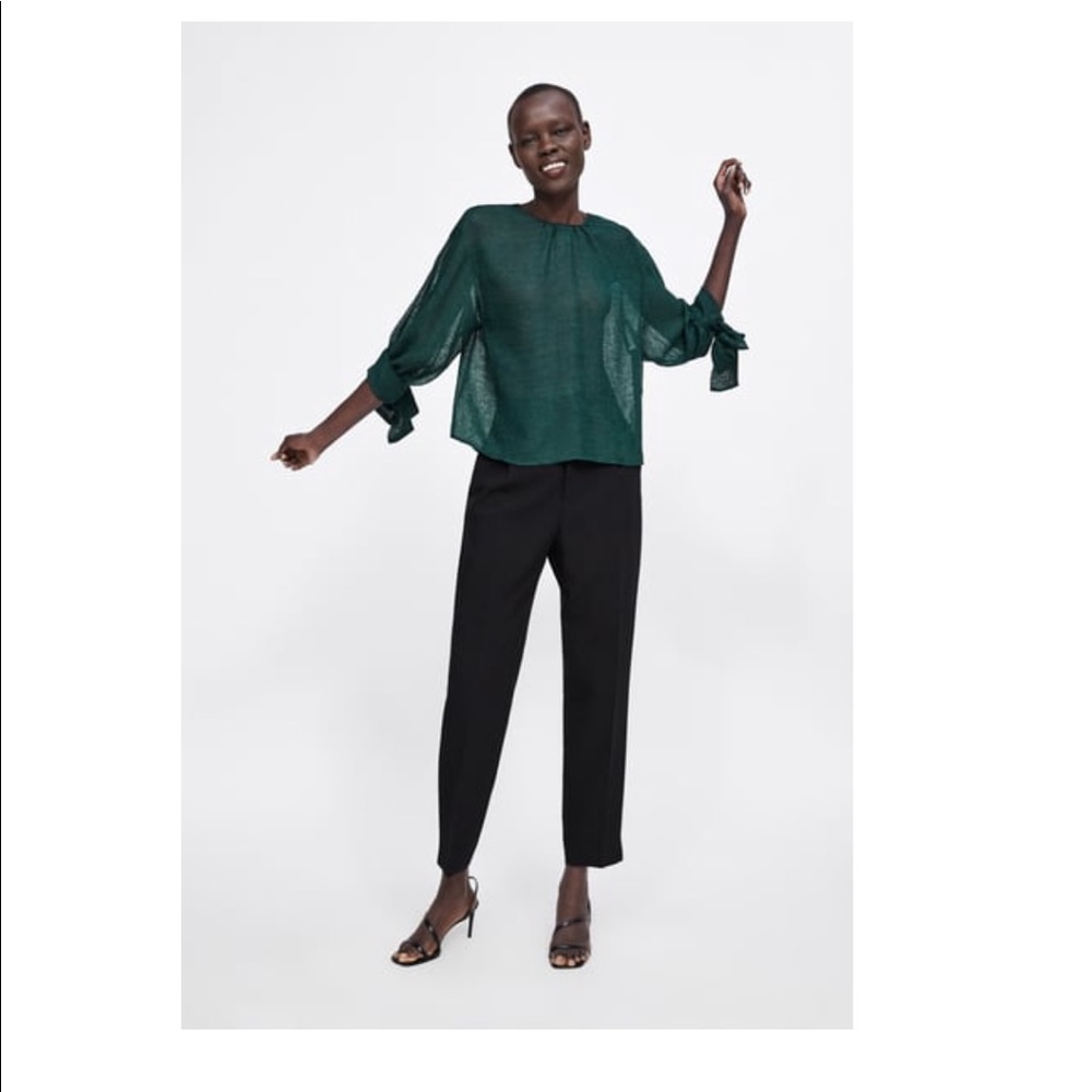 Zada textures pleated blouse
